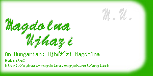 magdolna ujhazi business card